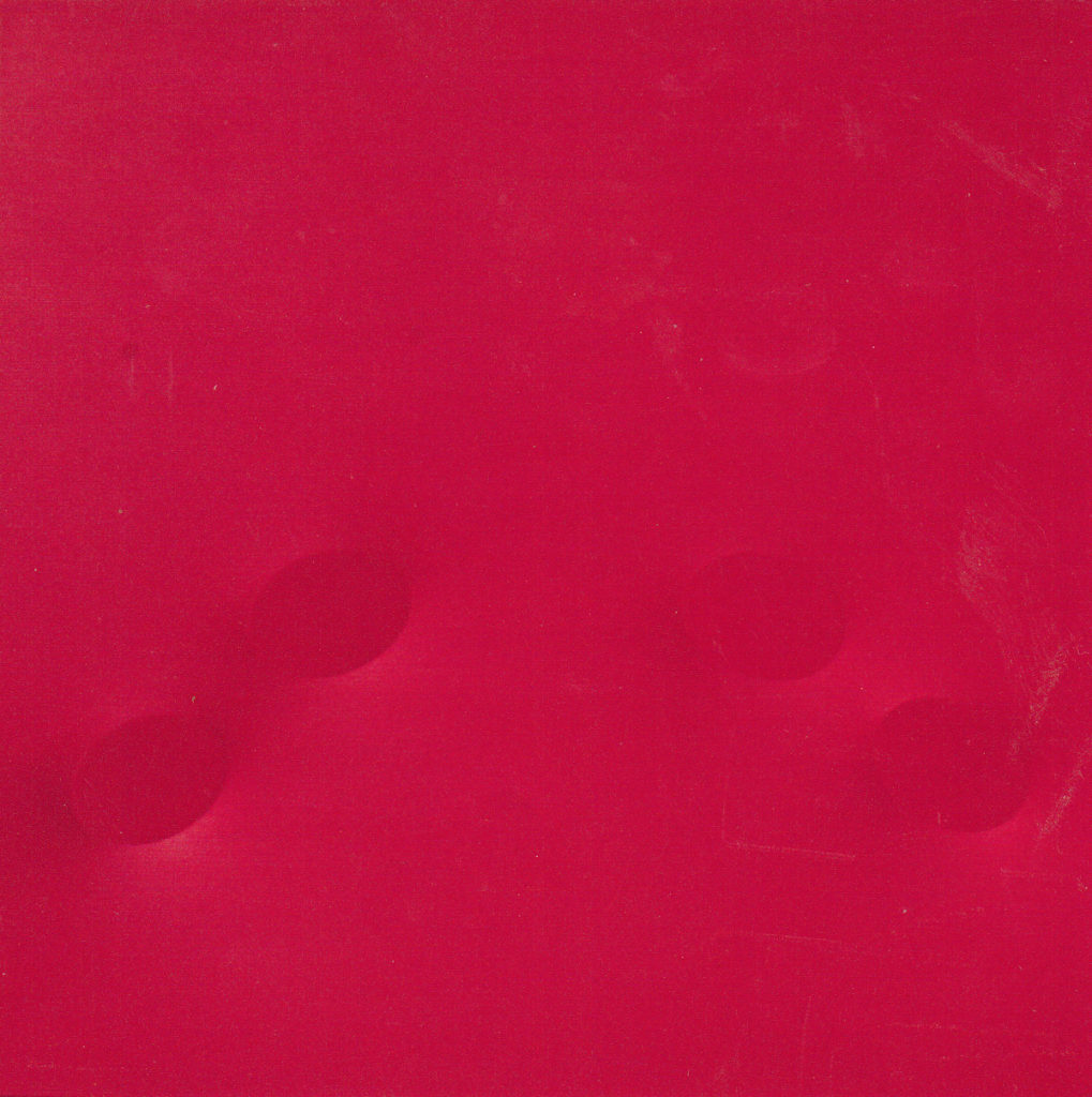 Quattro ovali rossi 2005 - acrilico su tela sagomata cm 100x100