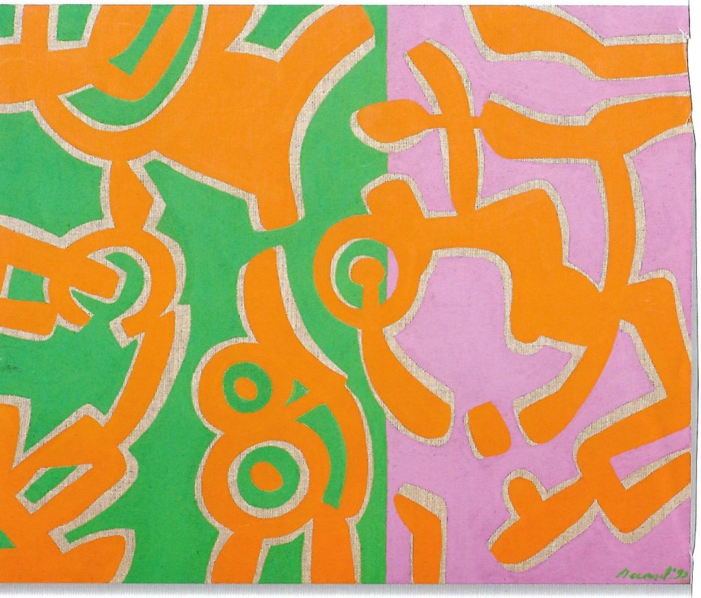 Arancioverdeviola 1992 - olio su tela cm 50x60